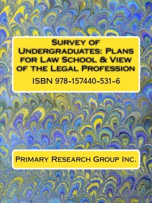cover image of Survey of Undergraduates: Plans for Law School & View of the Legal Profession